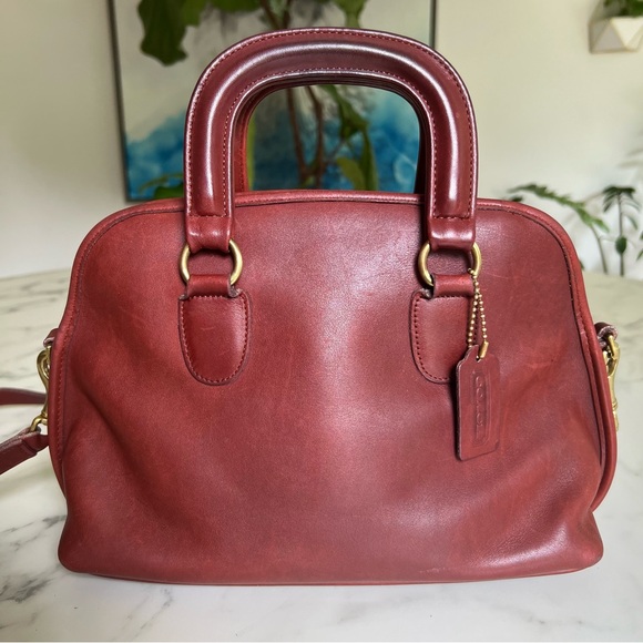 COACH Vintage Baxter 9903 Bordeaux Burgundy Leather Doctor Satchel Shoulder Bag - Picture 1 of 16